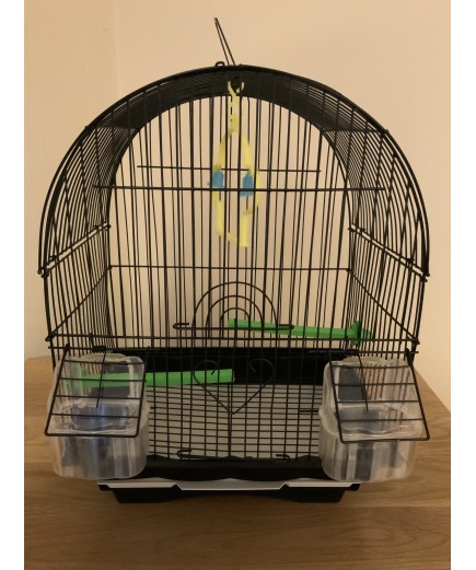 Parrot-Supplies Davenport Dome Top Small Bird Cage - Black